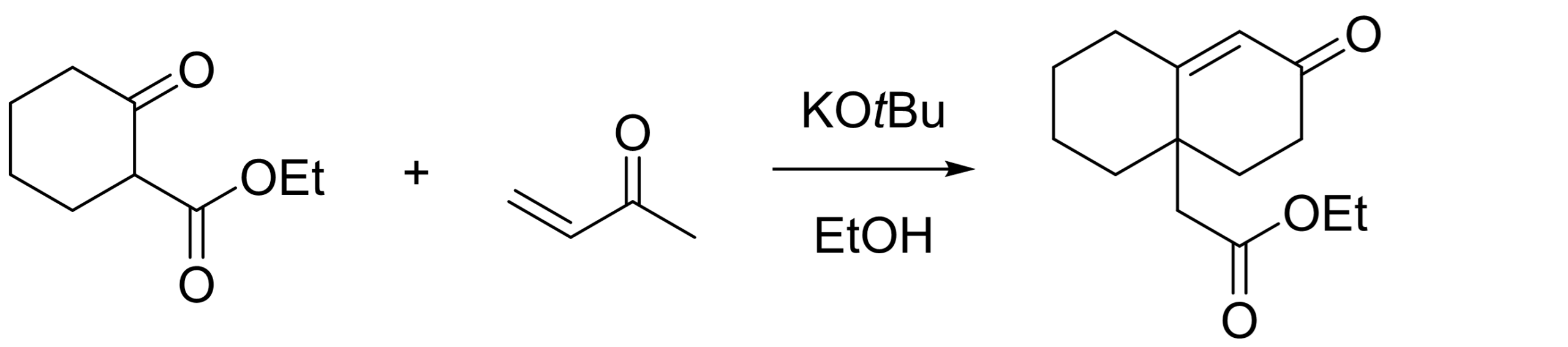 Example of a Robinson Annulation reaction with a substituted ketone