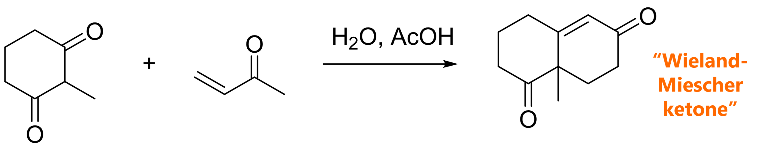 Synthesis of the Wieland Miescher ketone through a Robinson annulation reaction